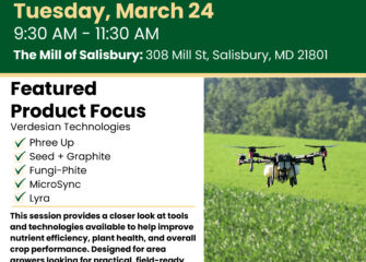 Grower Meeting Rescheduled for March 24 at The Mill of Salisbury: Registration Still Open for Lower Shore Farmers Grower Meeting Rescheduled for March 24 at The Mill of Salisbury: Registration Still Open for Lower Shore Farmers