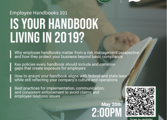 The Insurance Market and IMHR to Host Risk Academy Session: “Employee Handbooks 101: Is Your Handbook Living in 2019?” The Insurance Market and IMHR to Host Risk Academy Session: “Employee Handbooks 101: Is Your Handbook Living in 2019?”