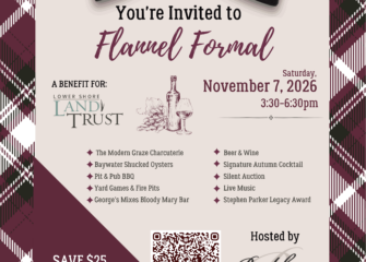 LOWER SHORE LAND TRUST TO HOLD 10th ANNUAL FUNDRAISER, THE FLANNEL FORMAL AT BORDELEAU VINEYARDS & WINERY ON NOVEMBER 7TH LOWER SHORE LAND TRUST TO HOLD 10th ANNUAL FUNDRAISER, THE FLANNEL FORMAL AT BORDELEAU VINEYARDS & WINERY ON NOVEMBER 7TH